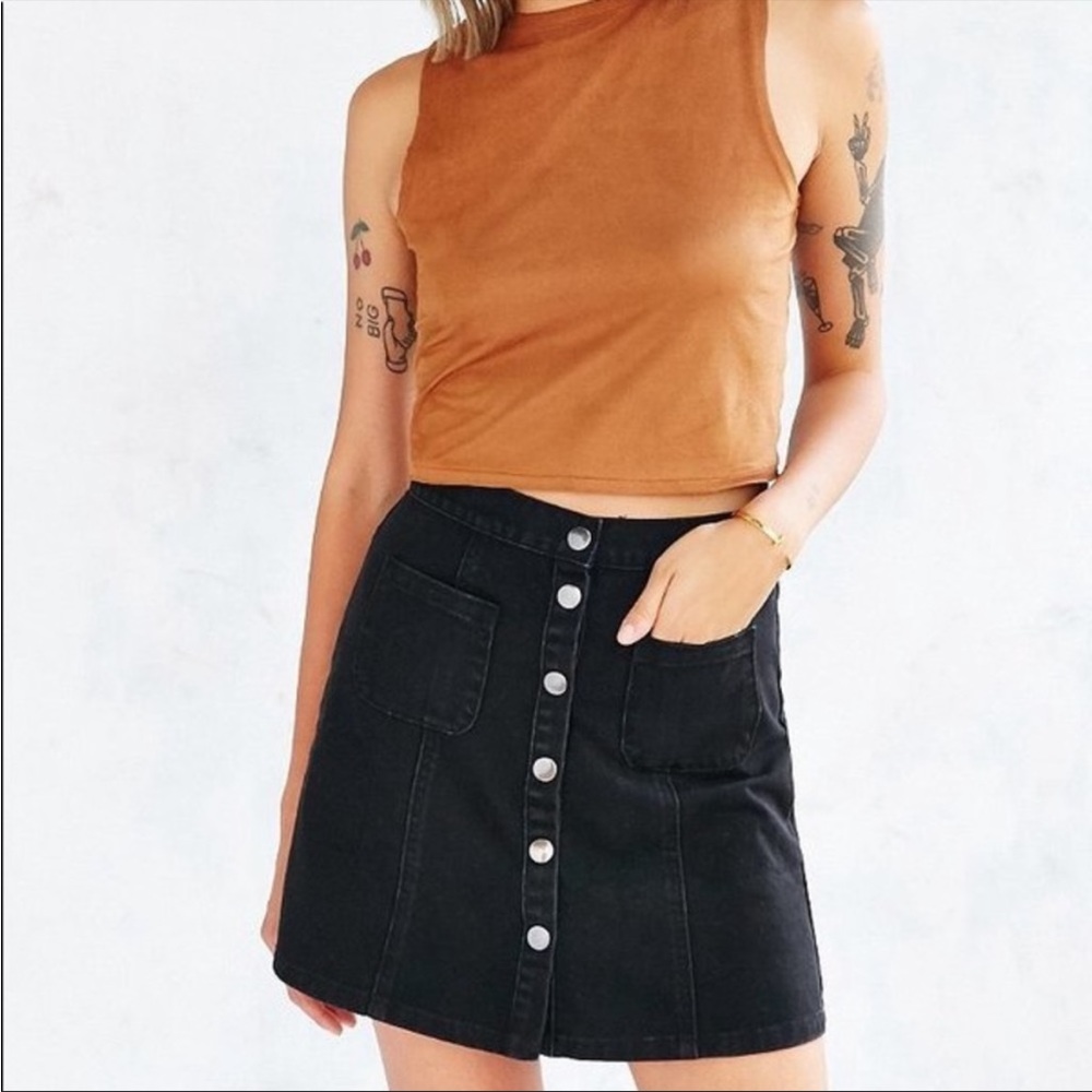BDG A-line denim mini skirt